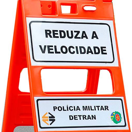 Placas de Sinalização - Reduza a velocidade por Sinalplaca