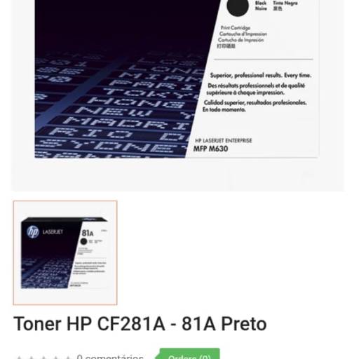 Comprar o produto de Toner HP CF281A - 81 A preto em Cartuchos pela empresa Jt Cartuchos em São Paulo, SP por Solutudo