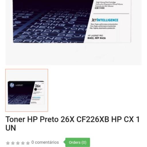 Comprar o produto de Toner HP Preto 26x CF226XB HP em Toners pela empresa Jt Cartuchos em São Paulo, SP por Solutudo