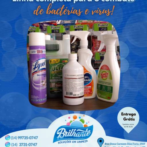 Linha Completa Lysol contra bactérias e vírus em Avaré por Brilhante - Soluções em Limpeza
