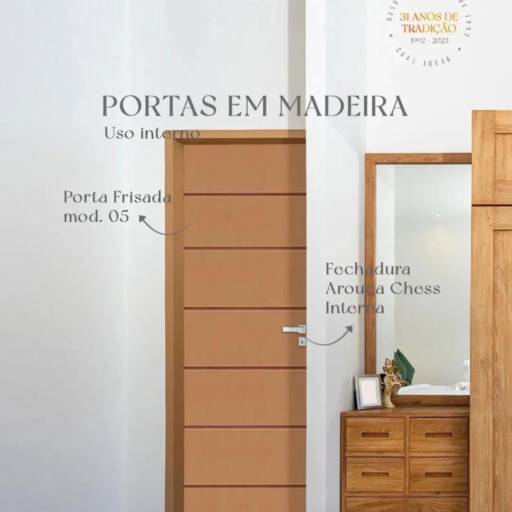 Portas Encabeçadas em Madeira por Portales Portas e Janelas