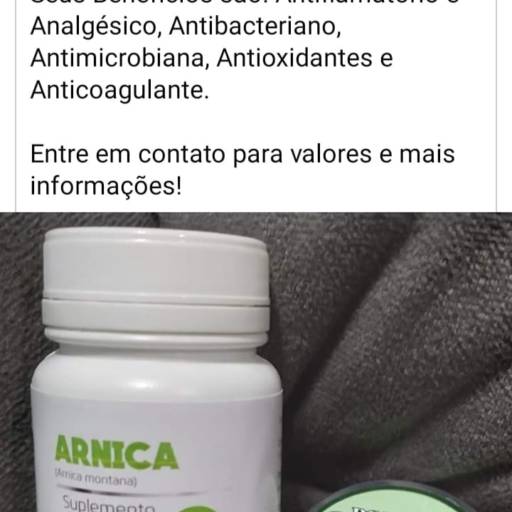Comprar o produto de Arnica em cápsulas e em pomada em Medicamentos pela empresa Kely Massoterapia em Ourinhos, SP por Solutudo