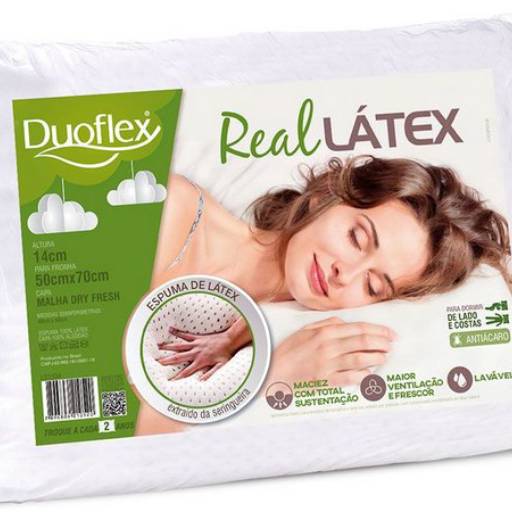 Travesseiro Real Látex Natural Duoflex por Rei dos Colchões Prime