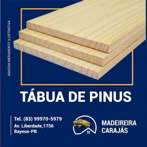 Tabua de pinus por Madeireira Carajas