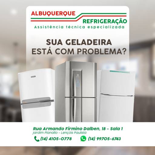 Comprar o produto de Conserto de Geladeira em Refrigeração - Assistência Técnica pela empresa Albuquerque Refrigeração em Lençóis Paulista, SP por Solutudo