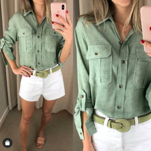 Camisa de Viscose ( Semelhante a Essa Disponível na cor Rosê e Tamanho: 44) em Bauru, SP por Blessing Store 