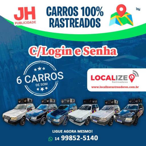 Carros de Som 100% Rastreados por JH Publicidade Carro de Som Botucatu