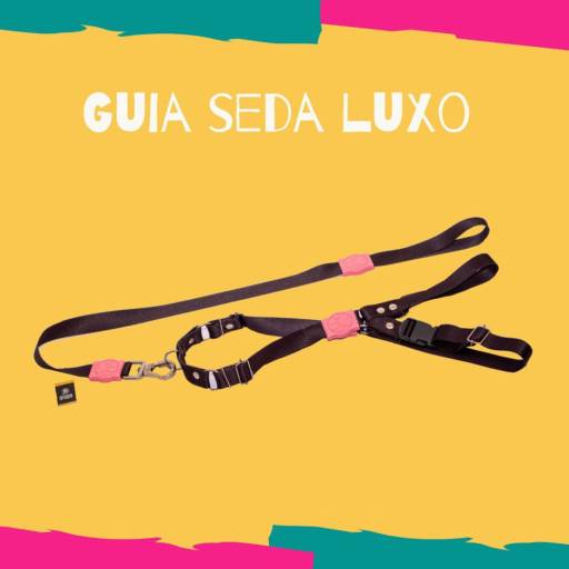 Comprar o produto de Guia Seda Luxo em Guias e Coleiras pela empresa Patas Molhadas Petshop  em Foz do Iguaçu, PR por Solutudo