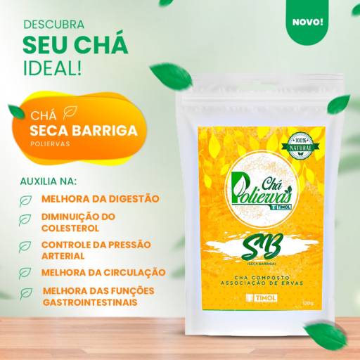 Chá Poliervas SECA BARRIGA 120G por SAC'S Moda Verão