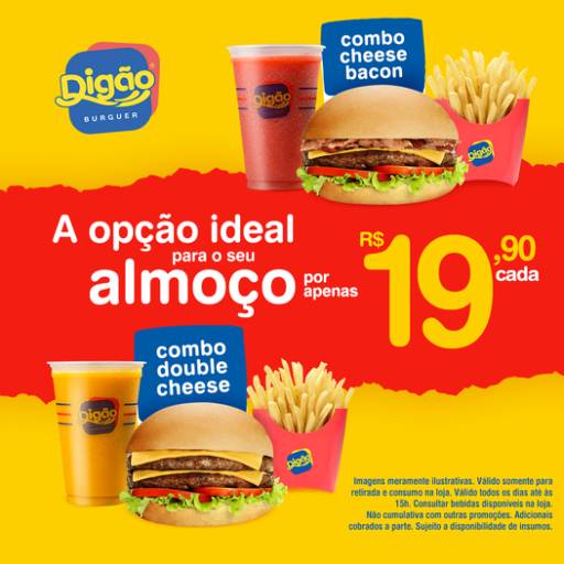Almoço é no Digão! por Digão Lanches (Ao lado da Zema) 