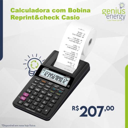 Calculadora Com Bobina Reprint&Check Cassio 