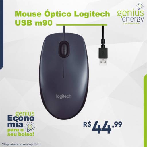 Mouse Óptico LogiTech USB M90 por Genius Energy