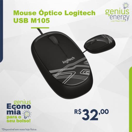 Mouse Óptico LogiTech USB M105