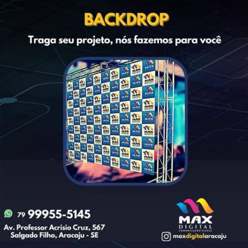 Comprar o produto de Backdrop em Indústria Gráfica e Impressão pela empresa Max Digital - Salgado Filho em Aracaju, SE por Solutudo