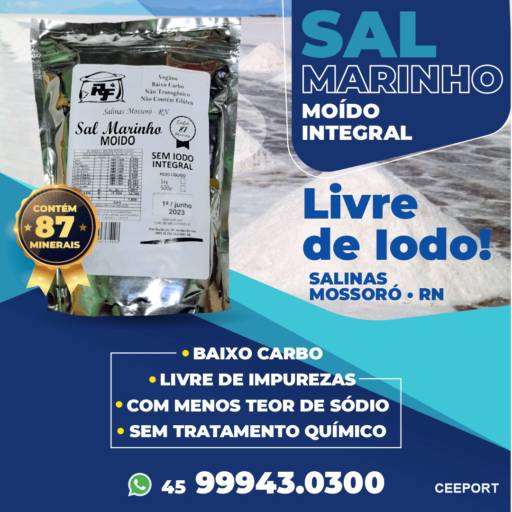 Sal Marinho Moído Integral por V&E Distribuidora de Sal