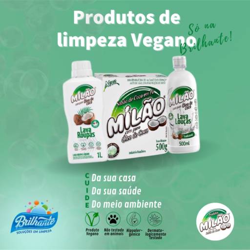 Sabão de Coco Vegano Lava Roupas em Avaré por Brilhante - Soluções em Limpeza
