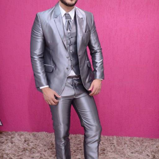 Terno prata de gala para casamento Bauru por Aguiar Noivas, Festas e Ternos