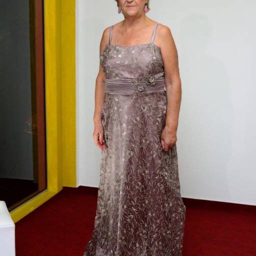 Vestido cinza claro rendado Plus Size em Bauru por Aguiar Noivas, Festas e Ternos