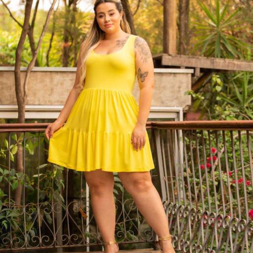 Vestido regata em malha, duas Marias Laranja em Bauru