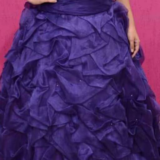 Vestido de Debutante Roxo Longo por Aguiar Noivas, Festas e Ternos