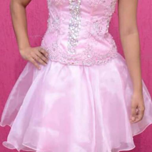 Vestido de Debutante Rosa Claro por Aguiar Noivas, Festas e Ternos