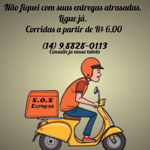 Disk Moto Entregas em Avaré  por SOS Entregas Express Entregas Delivery em Avaré 
