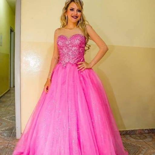 Vestido de Debutante Rosa 