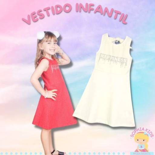 Comprar o produto de Vestido infantil Bauru em Vestidos pela empresa Sophia Kids - Moda Infantil em Bauru, SP por Solutudo