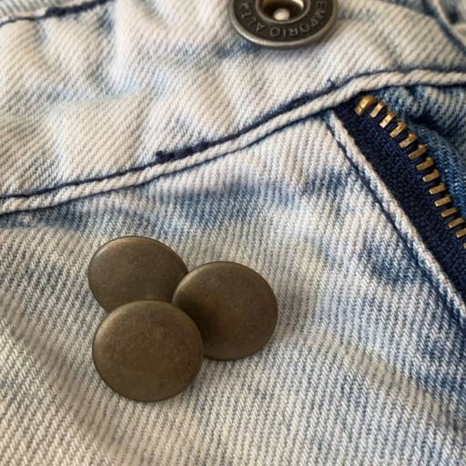 Botão flexível jeans cor oxidado ferro Eberle em Bauru por Escola Moldare