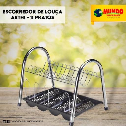  Escorredor de louça arthi  por Mundo das Utilidades - Loja 01
