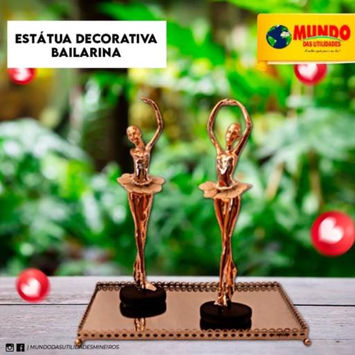Estátua decorativa bailarina por Mundo das Utilidades - Loja 01