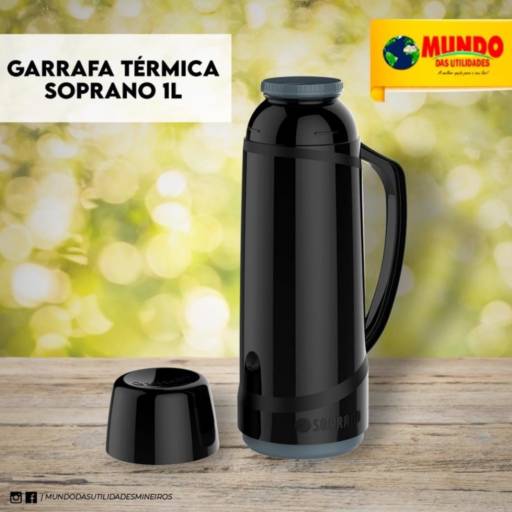  Garrafa térmica soprano 1L por Mundo das Utilidades - Loja 01
