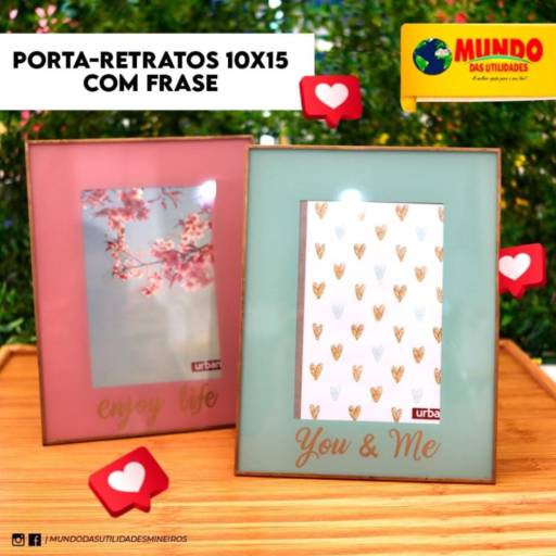 Porta-retratos 10x15 com frase por Mundo das Utilidades - Loja 01