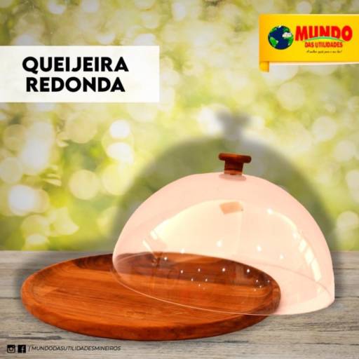  Queijeira redonda por Mundo das Utilidades - Loja 01