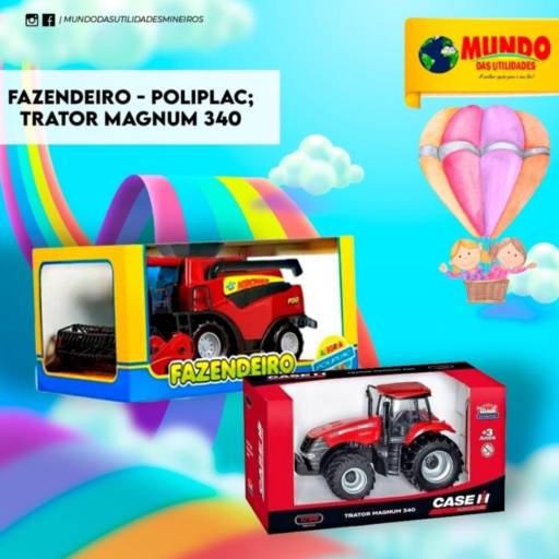 Fazendeiro - poliplac trator magnum 340 por Mundo das Utilidades - Loja 01
