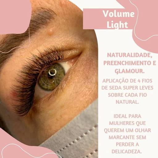 Extensão de cílios volume light