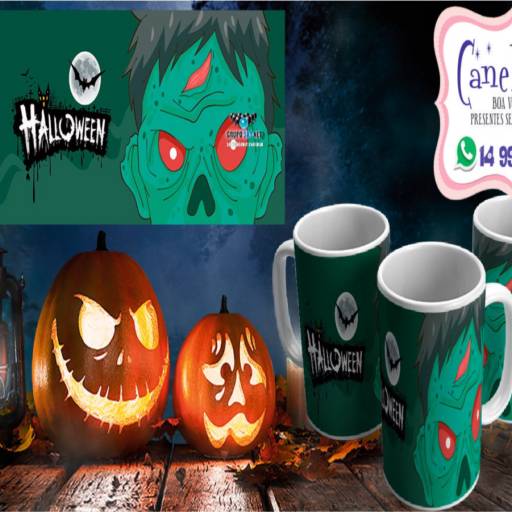 Canecas Personalizadas Coleção Halloween por Canelika's Canecas Personalizadas