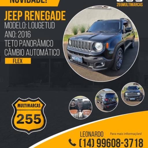 JEEP RENEGADE  à venda em Avaré por 255 Multimarcas Garagem de Carros em Avaré 