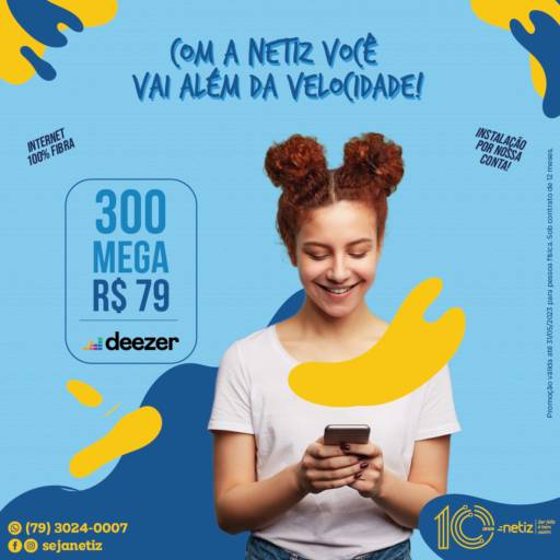 Comprar o produto de Plano Essencial Plus em Provedores de Internet pela empresa Netiz em Aracaju, SE por Solutudo