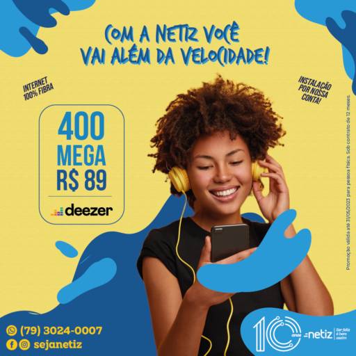 Comprar o produto de Plano Conectado em Provedores de Internet pela empresa Netiz em Aracaju, SE por Solutudo