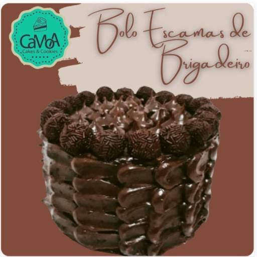 BOLO ESCAMAS DE BRIGADEIRO