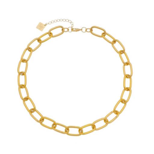 Colar Curto Corrente Lisa Elos Grandes por Lais Fenerick Acessórios