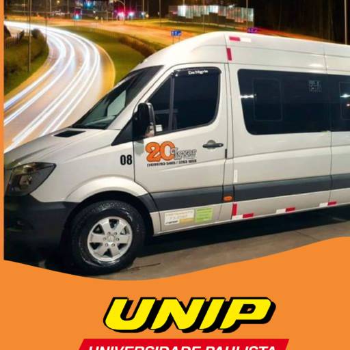 Van para a faculdade UNIP Bauru por 20Levar Transporte e Locação