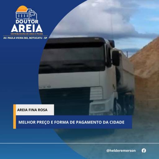 Comprar o produto de Areia Fina Rosa  em Areia pela empresa Doutor Areia - Distribuidora de Areia e Pedra em Botucatu, SP por Solutudo
