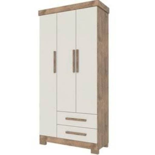 ROUPEIRO 3 PORTAS LAZIO 2 GAVETAS (94,4CM) COM PÉS