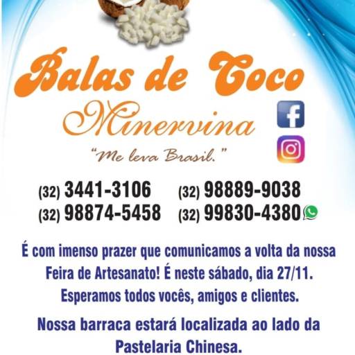 Comprar o produto de Peça já a sua !!! em Alimentos e Bebidas pela empresa Balas de Coco Minervina  em Leopoldina, MG por Solutudo