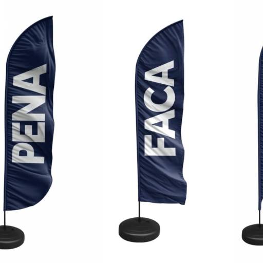 Tipos de Wind Banners em Bauru por Design Kap Bauru - Tapetes Personalizados