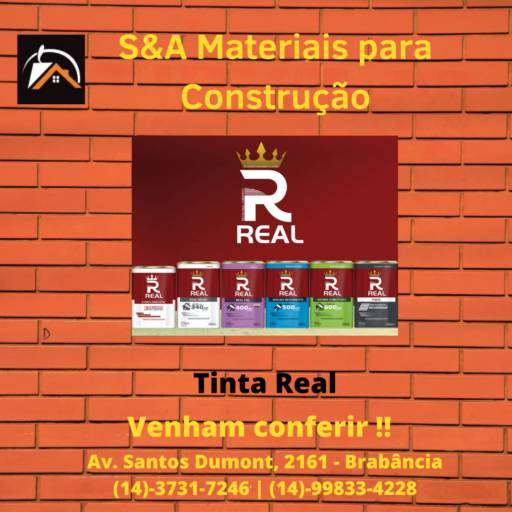 Comprar o produto de Tintas Real em Avaré  em Materiais para Construção pela empresa S.A Materiais para Construção em Avaré  em Avaré, SP por Solutudo