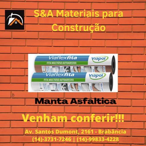 Manta Asfáltica em Avaré por S.A Materiais para Construção em Avaré 