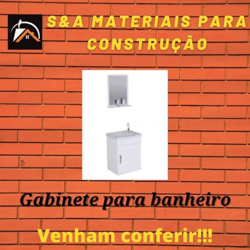 Comprar o produto de Gabinete para Banheiro em Avaré em Materiais para Construção pela empresa S.A Materiais para Construção em Avaré  em Avaré, SP por Solutudo